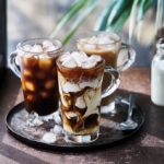El café frío con leche
